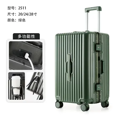 Aluminum Frame Large-Capacity Trolley Suitcase, Universal Wheels, Combination Lock - 8