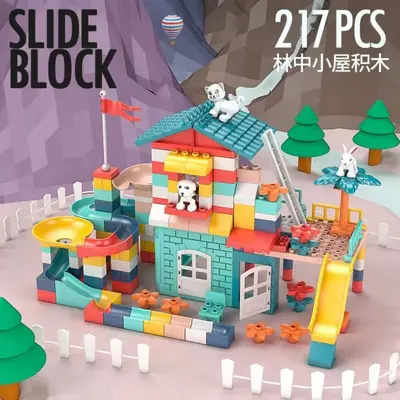 LEGO Compatible Building Blocks Ball Track Slide Set Children's Toy - 4