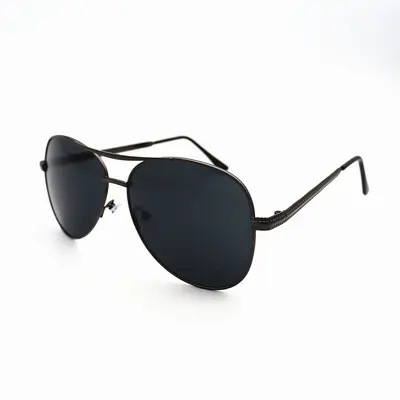 Square metal-frame sunglasses, black, for men - 11