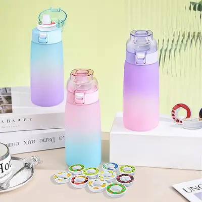 Özenle seçilmiş kokulu bardaklar, kızlar için yeni eğlenceli ve yaratıcı su şişeleri, pipetli ve degrade renkli, yüksek kaliteli öğrenci ve çocuk spor bardakları.