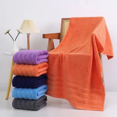 Cotton towel set 3-piece, thick, absorbent, soft