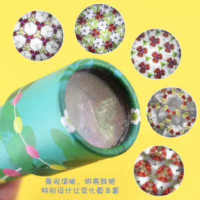 Large High-Resolution Rotating Children's Kaleidoscope, Classic Handmade Educational Toy