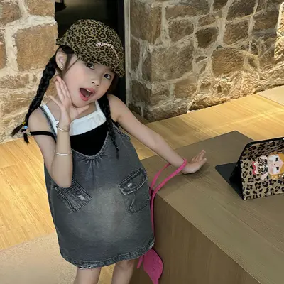 Kız Çocuk Leopar Desenli Yaz Şapkası, Güneş Koruyucu Bere