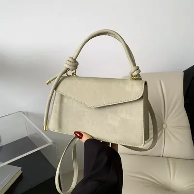 Women's Small Square Crossbody Bag, Simple Versatile Single-Shoulder Design - 4
