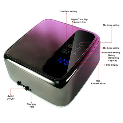 96W UV nail dryer, smart wireless light therapy - 2