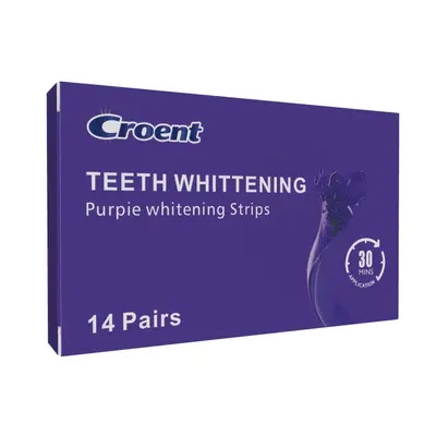 Purple Wet Teeth Strips, Stain Removal and Yellowing Reduction Daily Tooth Care Patch - 5