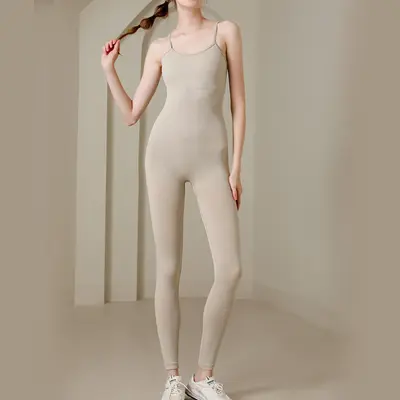 Halter backless sports bra, one-piece yoga set - 7