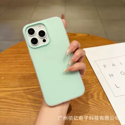 Apple 18 gel phone case, drop-resistant, solid color options - 12