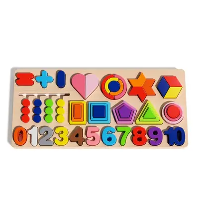 Montessori Farb- und Formen-Erkennungsspielzeug Zahlensortier-Set