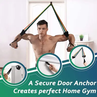 Resistance Band Door Anchor, Elastic Rope Accessory, Buckle - 4