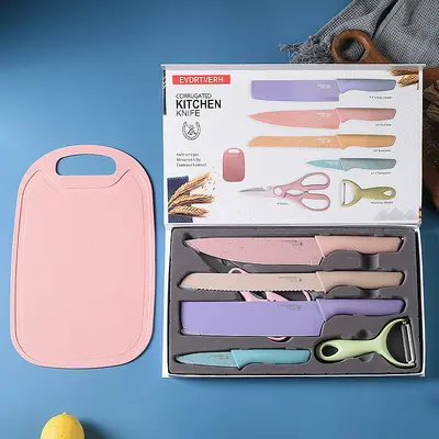 Macaroon stainless steel knife set, 6-piece, kitchen tools - 11
