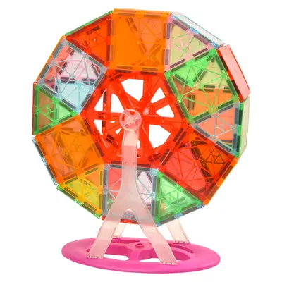Manyetik Yapı Blokları, Renkli Pencere Levhalı Erken Eğitim Puzzle Oyuncağı - 6