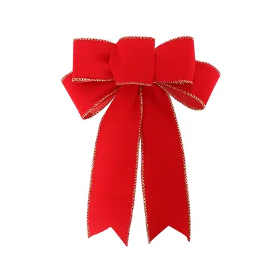 Christmas Small Bow Necklace, DIY Accessory, Linen Material - 6