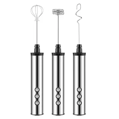 Rechargeable electric milk whisk, three-head, portable - 7