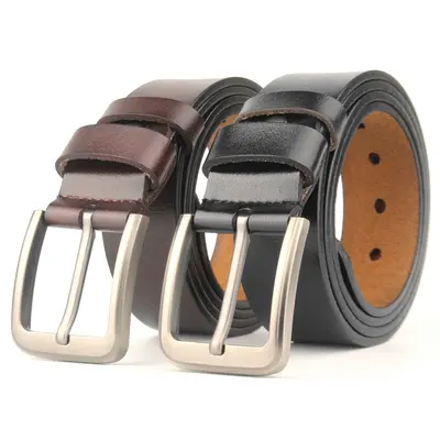 Men's genuine leather extended large size belt pure cowhide export model, specializing in the production of extended men's genuine leather belts - 3