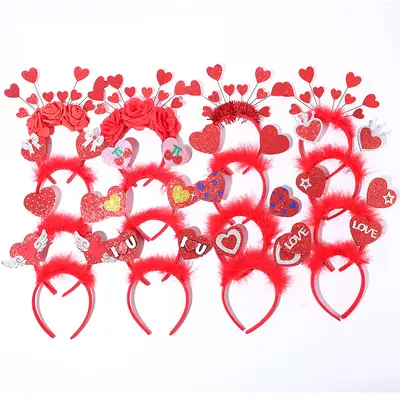 Valentine's Day Love Headband, Party Photo Props Hair Hoop