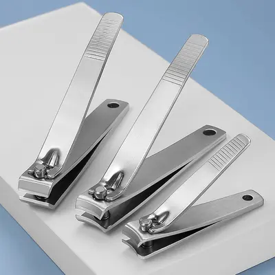 Stainless Steel Nail Scissors Set, Brushed Finish, Single Nail Scissors