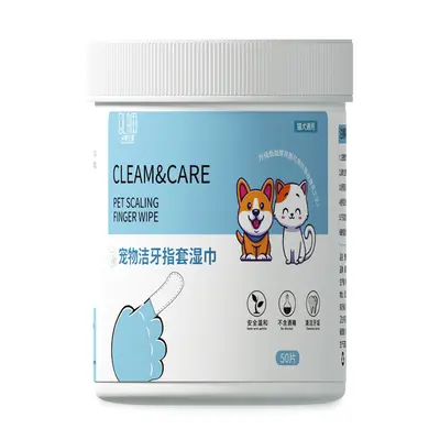 Pet Finger Toothbrush Wipes for Dogs and Cats - 6