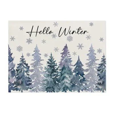 Weihnachts-Tischset mit Elch-Motiv, wasser- und ölabweisend - 12