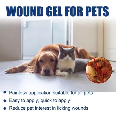 Wundpflegegel für Haustiere, Hunde und Katzen, wasserdicht, Hautwunden