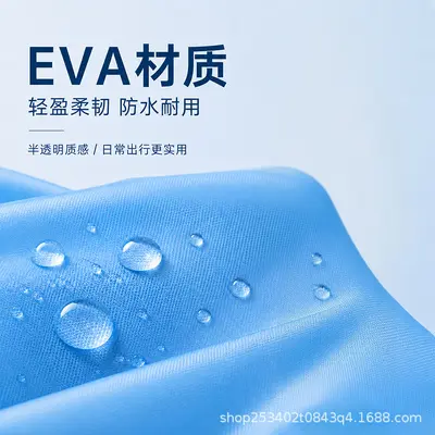 Eva Erwachsenen-Regenmantel, transparente Poncho mit Hut