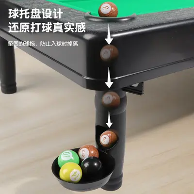 Çocuklar İçin Ev Tipi Mini Bilardo Masası, Gerçekçi Büyük Toplar, Kapalı Alan Masaüstü Oyu - 3