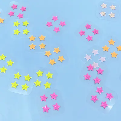 Патчи от прыщей Hongsheng без зеркала в футляре, дышащие тонкие маскирующие патчи, впитывают экссудат, для использования днем и ночью, хорошо прилегают к коже для нанесения макияжа - 3