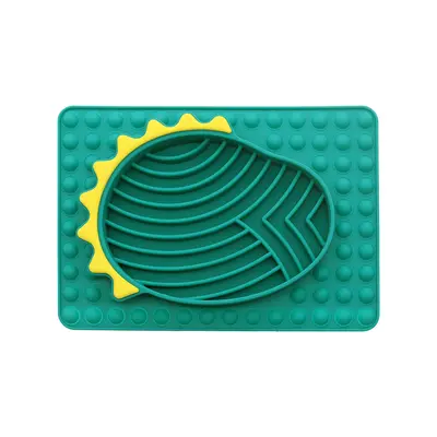 Anti-Tip Silicone Dog Bowl with Slow Feeder Lick Mat - 10