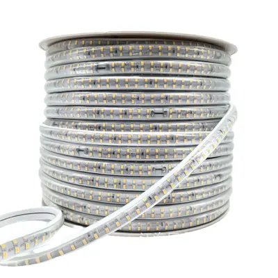 LED ışık şeridi 2835 yumuşak ışık şeridi 5730 ışık şeridi 220v yüksek voltaj süper parlak dış mekan su geçirmez toptan mühendislik aydınlatması