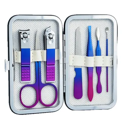 Nail scissors set, stainless steel, gradient colors