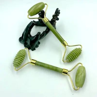 Natural jade beauty device dual-head jade roller face massage complete set beauty device export jade wholesale - 8