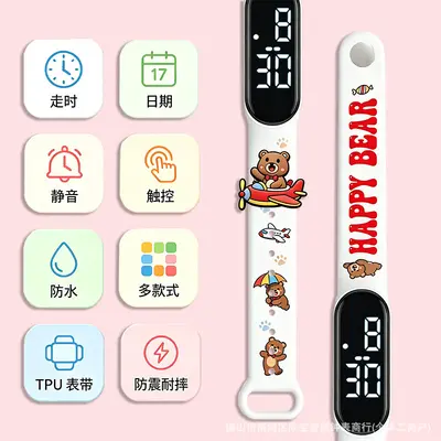 Cute Figure Print Waterproof Touch LED Electronic Bracelet Watch - 11