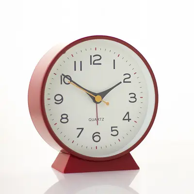Minimalist Metal Small Alarm Clock with Night Light and Silent Movement - 11