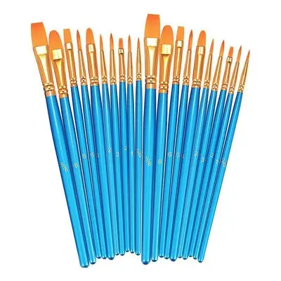 Cross-border wholesale nylon gouache watercolor paint brush oil paint brush set red handle blue handle black handle acrylic paint brush - 11