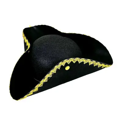 Caribbean Gold Trim Pirate Hat, Halloween Stage Performance - 9