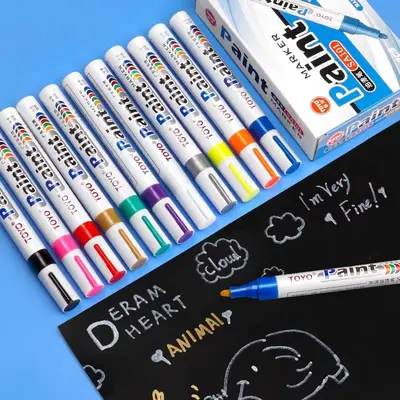 TOYO Beyaz Lastik Boyası Kalemi, Su Geçirmez, Kalıcı