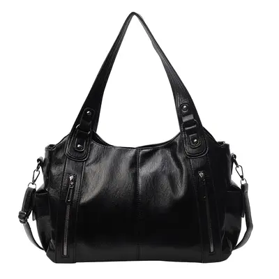 Women's Tote Bag, Large Capacity, Crossbody Strap, Retro Design - 6