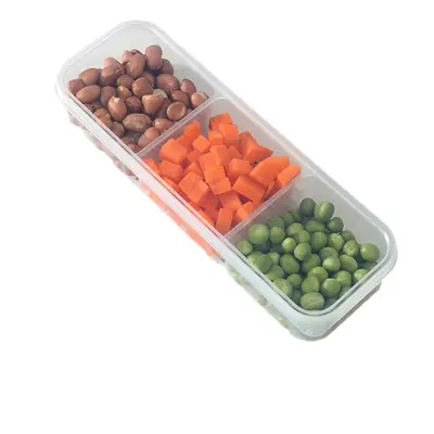 Schmal geschlitzte Kühlfach-Knusperbox für Obst und Gemüse, Verpackungsbox für gefrorenes Fleisch, mikrowellengeeignete Lebensmittelaufbewahrungsbox mit Luftlöchern