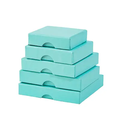 In-Stock Cross-Border Jewelry Box 1.6cm Top and Bottom Lid Necklace Earring Pearl Jewelry Box Ring Earring Packaging Box