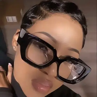 Retro-Brille mit Klarglas, Blaulichtfilter, Damen - 2