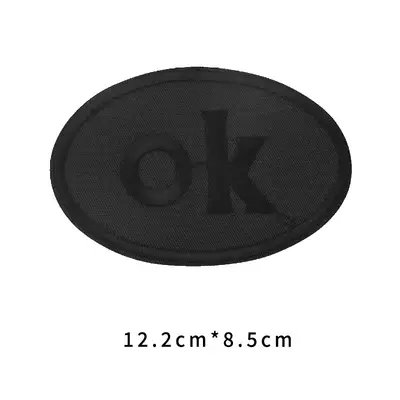 Black Embroidered Patch for Clothing Hole Repair - 8