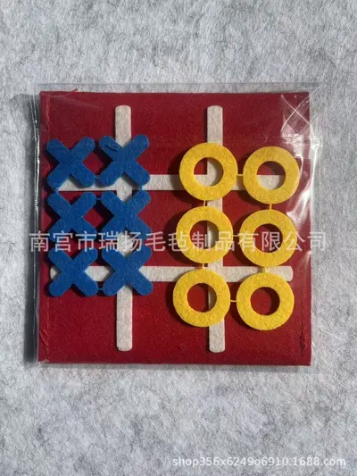 Felt Nine-Grid Tic-Tac-Toe Game Board for Parent-Child Play - 7