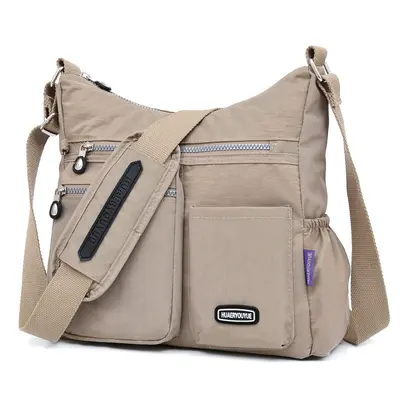 Women's Waterproof Nylon Crossbody Shoulder Bag Floral Pattern - 13