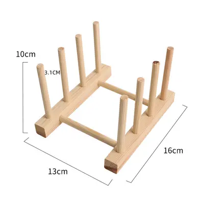 Ahşap bulaşıklık masif ahşap drenaj rafı plaka rafı bulaşıklık mutfak depolama rafı bulaşık depolama rafı üreticisi nokta toptan - 7