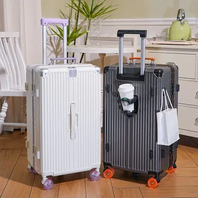 28 Inch Aluminum Frame Suitcase with 20 Inch Boarding Case Set - 4
