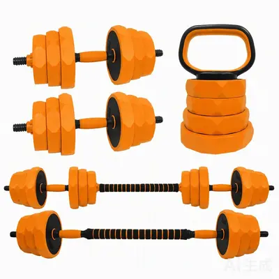 Verstellbares Langhantel und Kettlebell Set