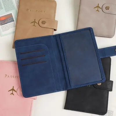 Leather Passport Protection Holder with Multiple Card Slots