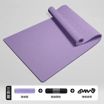 Tek renk TPE yoga matı, kalın, uzun, kaymaz, sessiz - 8