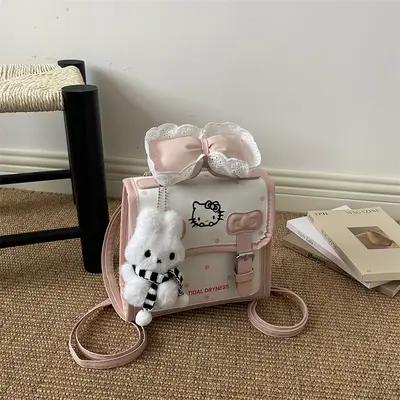 Women's Crossbody Bag, Multifunctional, School Style - 8