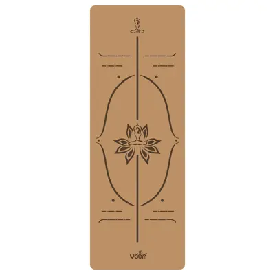 Cork Yoga Mat, Thick Natural Rubber, Wide, Laser-Engraved Logo Option - 11